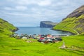 Tjornuvik Ã¢â¬â beautiful town in the Faroe Islands, sit on the north coast of Streymoy, Faroe Islands, Denmark