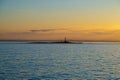 FÃÂ¦rder lighthouse in magic sunset light..