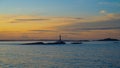 FÃÂ¦rder lighthouse in magic sunset light..