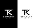 TK, KT initial Letter company logo design vector