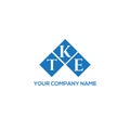 TKE letter logo design on WHITE background. TKE creative initials letter logo concept. TKE letter design Royalty Free Stock Photo