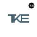 TKE Logo Letter Monogram Design Royalty Free Stock Photo