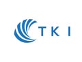 TKI letter logo design on white background. TKI creative circle letter logo