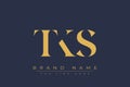 TKS abstract letter logo design Royalty Free Stock Photo