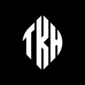 TKX circle letter logo design with circle and ellipse shape. TKX ellipse letters with typographic style. The three initials form a Royalty Free Stock Photo