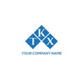TKX letter logo design on WHITE background. TKX creative initials letter logo concept. TKX letter design Royalty Free Stock Photo