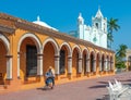 TLACOTALPAN, MEXICO - November, 18, 2013:Streets of mexican town Royalty Free Stock Photo