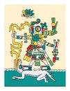 Tlaloc, Aztec God Of The Rain, Earthly Fertility And Water