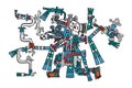 Tlaloc, Aztec god of lightning, rain, earthquake, fertility and water