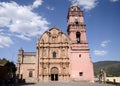 Tlalpujahua, Mexico-February 20, 2023: Exconvento Santuario de la Virgen del Carmen