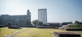 Tlatelolco, CDMX, 10 12 22, archaeological site of tlatelolco and parish of Santiago during the afternoon