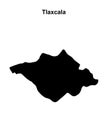 Tlaxcala outline map Royalty Free Stock Photo