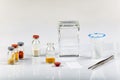 TLC equipments include, capillaries, silica gel, jar and compounds. Thin layer chromatography is used to separate components