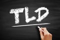 TLD - Top Level Domain is one of the domains at the highest level in the hierarchical Domain Name System of the Internet, acronym Royalty Free Stock Photo