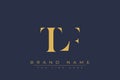 TLF abstract letter logo design Royalty Free Stock Photo