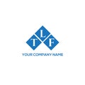 TLF letter logo design on WHITE background. TLF creative initials letter logo concept. Royalty Free Stock Photo