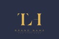TLH abstract letter logo design Royalty Free Stock Photo