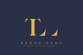 TLL abstract letter logo design Royalty Free Stock Photo