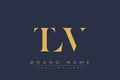 TLV abstract letter logo design Royalty Free Stock Photo