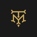 TM T M MT logo letter logotype icon font monogram