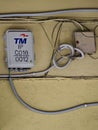 TM Telecommunication Device Mounted On A Wall