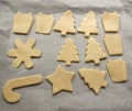 tmas shaped cookies for the holidays Royalty Free Stock Photo