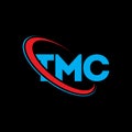 TMC logo. TMC letter. TMC letter logo design. Initials TMC logo linked with circle and uppercase monogram logo. TMC typography for Royalty Free Stock Photo