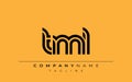 TML Creative Unique Modern Letter Logo Design Royalty Free Stock Photo