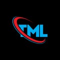 TML logo. TML letter. TML letter logo design. Initials TML logo linked with circle and uppercase monogram logo. TML typography for Royalty Free Stock Photo