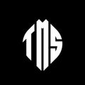 TMS circle letter logo design with circle and ellipse shape. TMS ellipse letters with typographic style. The three initials form a Royalty Free Stock Photo