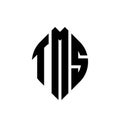 TMS circle letter logo design with circle and ellipse shape. TMS ellipse letters with typographic style. The three initials form a Royalty Free Stock Photo