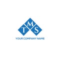 TMS letter logo design on WHITE background. TMS creative initials letter logo concept. Royalty Free Stock Photo