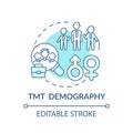 Tmt demography concept icon Royalty Free Stock Photo