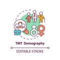 Tmt demography concept icon Royalty Free Stock Photo