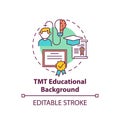 Tmt educational background concept icon Royalty Free Stock Photo