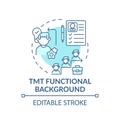 Tmt functional background concept icon Royalty Free Stock Photo