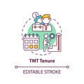 Tmt tenure concept icon Royalty Free Stock Photo