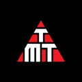 TMT triangle letter logo design with triangle shape. TMT triangle logo design monogram. TMT triangle vector logo template with red Royalty Free Stock Photo