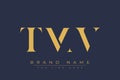 TMV abstract letter logo design Royalty Free Stock Photo