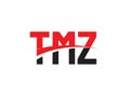 TMZ Letter Initial Logo Design Vector Illustration Royalty Free Stock Photo