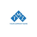 TMZ letter logo design on WHITE background. TMZ creative initials letter logo concept. Royalty Free Stock Photo