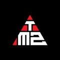 TMZ triangle letter logo design with triangle shape. TMZ triangle logo design monogram. TMZ triangle vector logo template with red Royalty Free Stock Photo