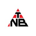TNB triangle letter logo design with triangle shape. TNB triangle logo design monogram. TNB triangle vector logo template with red Royalty Free Stock Photo