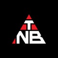 TNB triangle letter logo design with triangle shape. TNB triangle logo design monogram. TNB triangle vector logo template with red Royalty Free Stock Photo