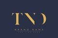 TND abstract letter logo design Royalty Free Stock Photo