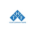 TNF letter logo design on WHITE background. TNF creative initials letter logo concept. Royalty Free Stock Photo