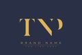 TNP abstract letter logo design Royalty Free Stock Photo