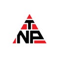 TNP triangle letter logo design with triangle shape. TNP triangle logo design monogram. TNP triangle vector logo template with red Royalty Free Stock Photo