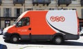 TNT express courier van in Turin Royalty Free Stock Photo