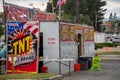 A TNT fireworks stand in Fillmore, California, prior to the Fourth of July.